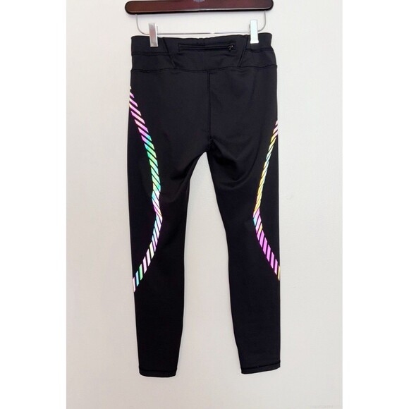 Athleta Spectrum Sonar 7/8 Leggings Black Size Small Compression Reflective - Picture 2 of 6